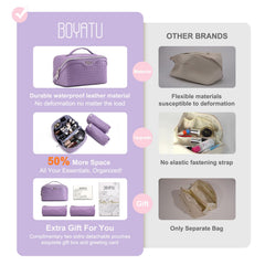 BOYATU bolsa maquillaje capacidad amplia para botellas de 230 ml.