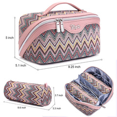 BOYATU bolsas maquillaje desmontables con cierre, ideal para separar productos en rutas largas.