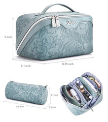 BOYATU estuche con apertura amplia, fácil acceso a productos de belleza.