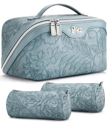 BOYATU estuche de maquillaje de viaje 3 piezas, ideal para organizar cosméticos.