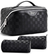 BOYATU set de bolsas de maquillaje para viaje con tres piezas, organización conveniente.