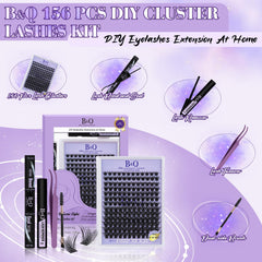 Aplicador eficiente incluido en B&Qaugen Wispy Lash Clusters para colocar con precisión.