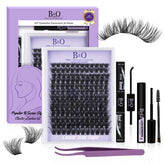 B&Qaugen Wispy Lash Clusters: conjunto de grupos de pestañas para un look natural.