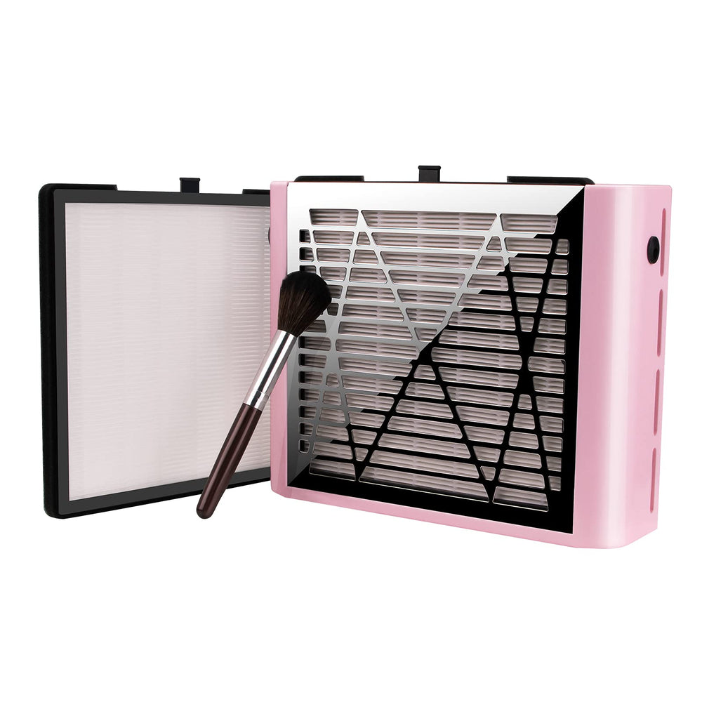 BRANTMAKER colector de polvo para uñas con aspiración de 60W, color rosa, succión potente.