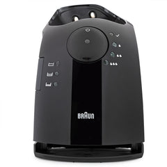 Braun base rear view showing power compatibility for Select Series