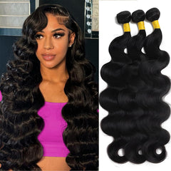Brbeawor cabello ondulado brasileño 22-26 pulgadas con 3 paquetes para volumen duradero