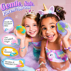 BreezeDream juguetes sorpresa dentro de concha sirena: estimula la imaginación durante el baño