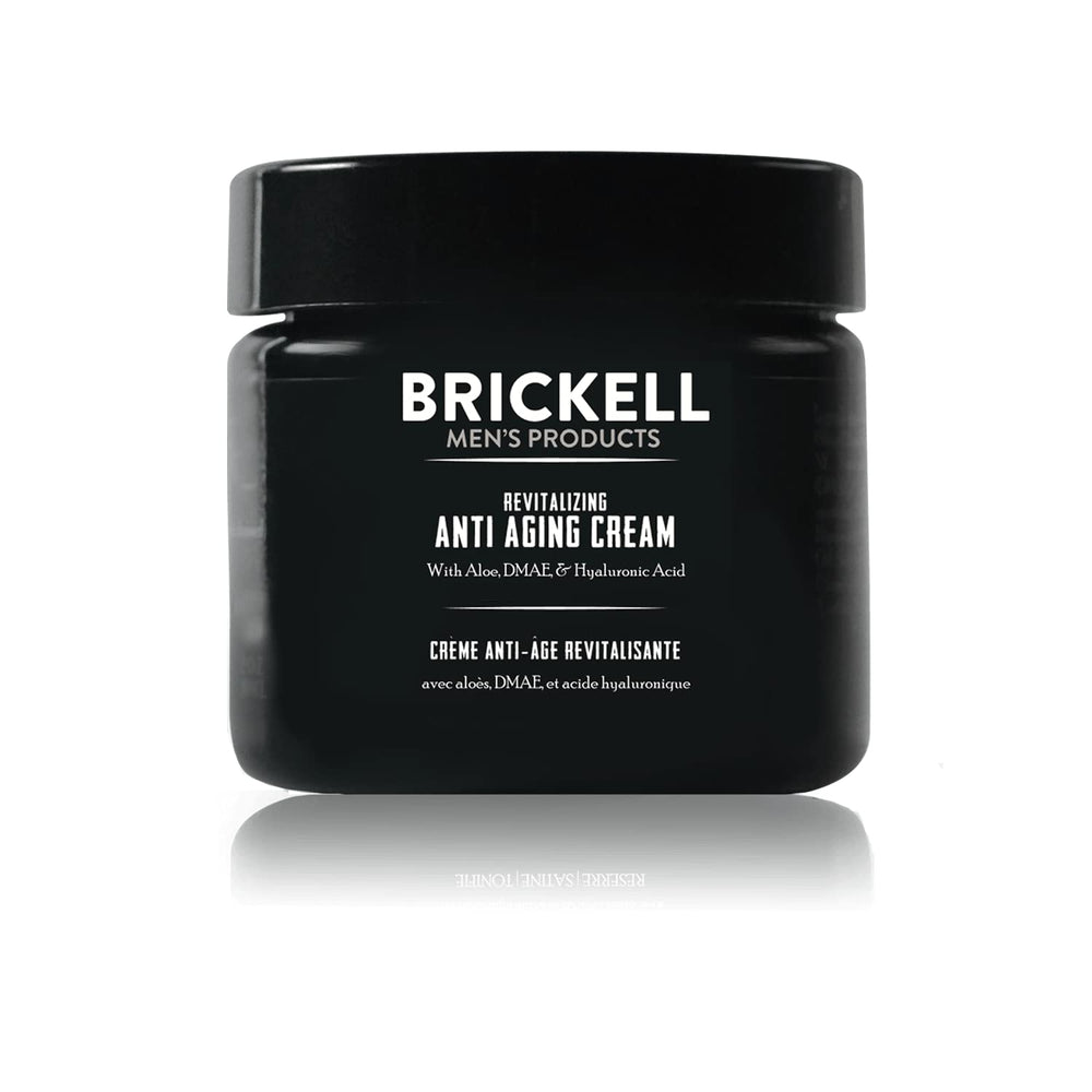Brickell Hombres crema antiedad en frasco, sin fragancia para uso nocturno