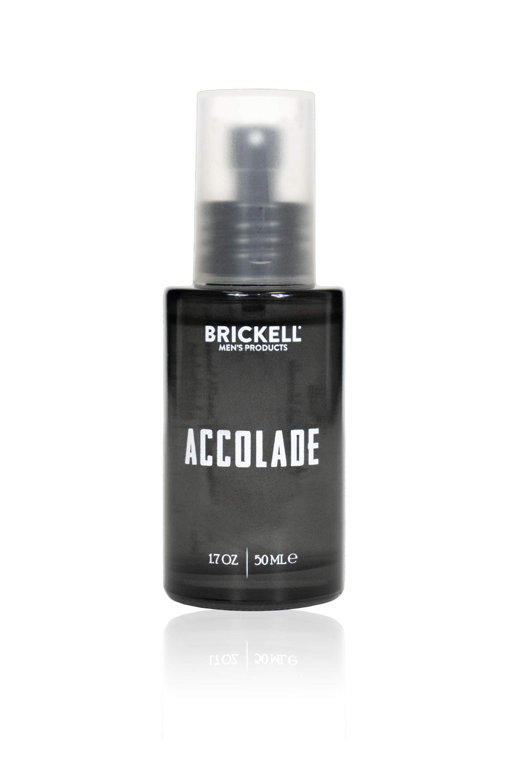 Brickell Accolade, botella de colonia, aroma cálido para uso diario.