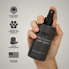 BRIGHTSIDE Salt & Clay Surf Spray, volumen instantáneo para cabello fino.