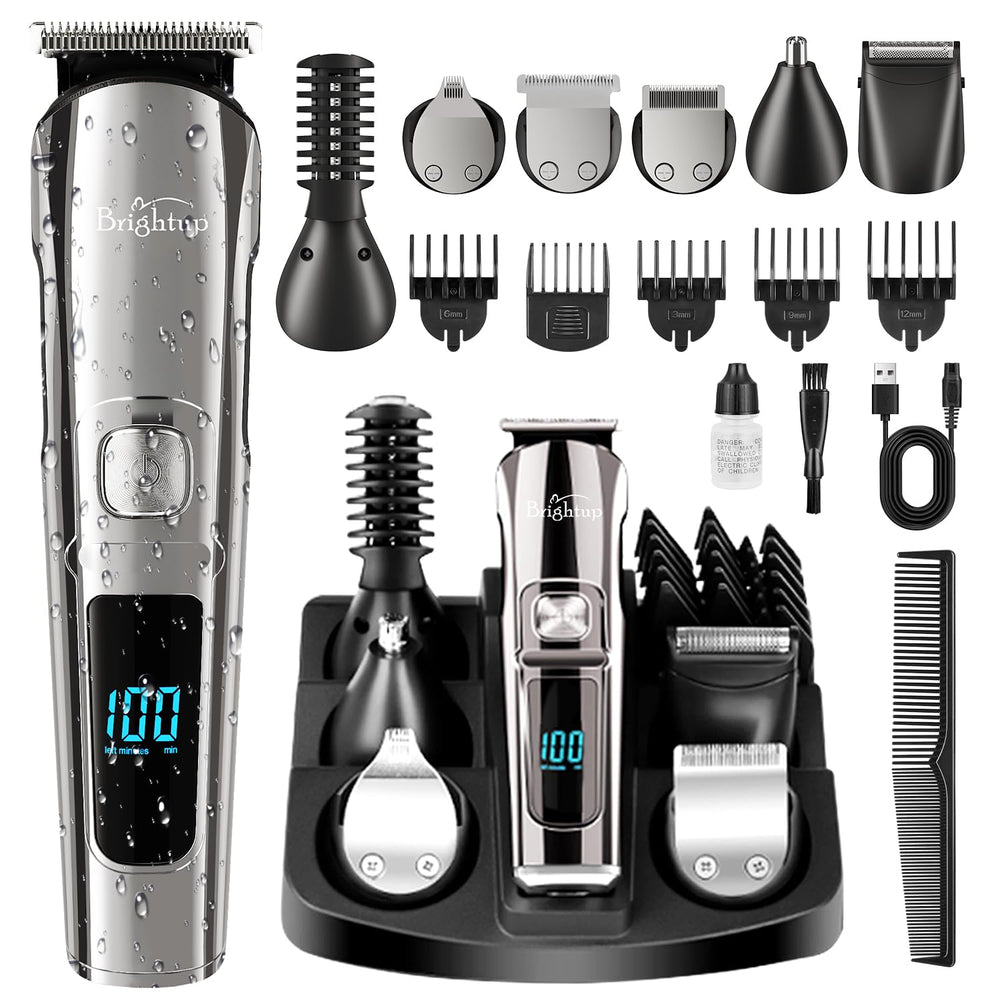 Brightup recortadora de barba con 6 cabezales para múltiples estilos