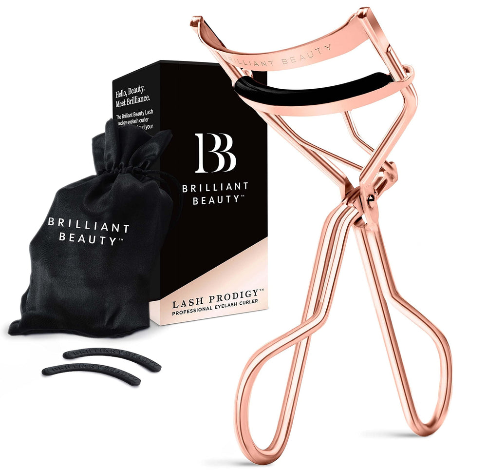 Brilliant Beauty rizador de pestanas Oro Rosado con cierre preciso para evitar pellizcos.