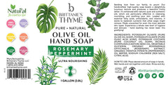 Brittanie's Thyme jabon castilla rostro y cuerpo, limpieza suave