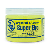 Bronner Bros B&B Super Gro, botella de aceite argán y coco, brillo natural