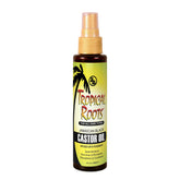 Bronner Bros Tropical Roots Aceite Ricino Negro, vertido suave para nutrir el cabello.