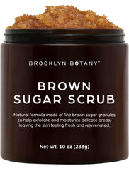 Brooklyn Botany exfoliante de azúcar moreno para rostro, exfolia y suaviza la piel.