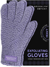 Guantes exfoliantes Brooklyn Botany para la ducha: exfoliación suave y renovación de la piel