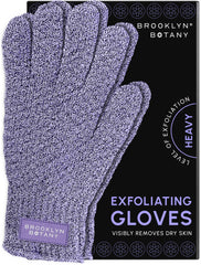 Guantes exfoliantes Brooklyn Botany para la ducha: exfoliación suave y renovación de la piel