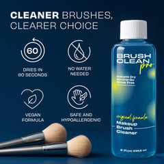 Brush Clean Pro seca rápidamente las brochas, listas para usar de inmediato.