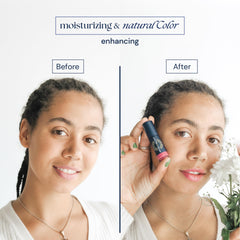 Brush On Block Huile Lèvres Teinte Brillante Nourrissante donne un fini lustré.