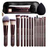 BS-MALL 14 piezas: conjunto completo de brochas con estuche, perfecto para viajar.