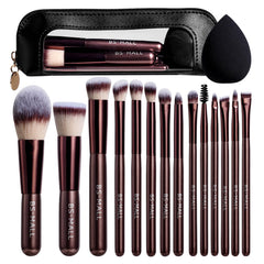 BS-MALL 14 piezas: conjunto completo de brochas con estuche, perfecto para viajar.