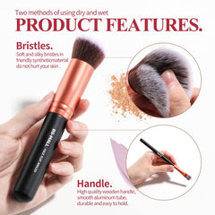 Brocha base y corrector de BS-MALL con pelo sintético suave