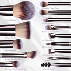 BS-MALL brochas para ojos para sombras y delineado con difuminado preciso