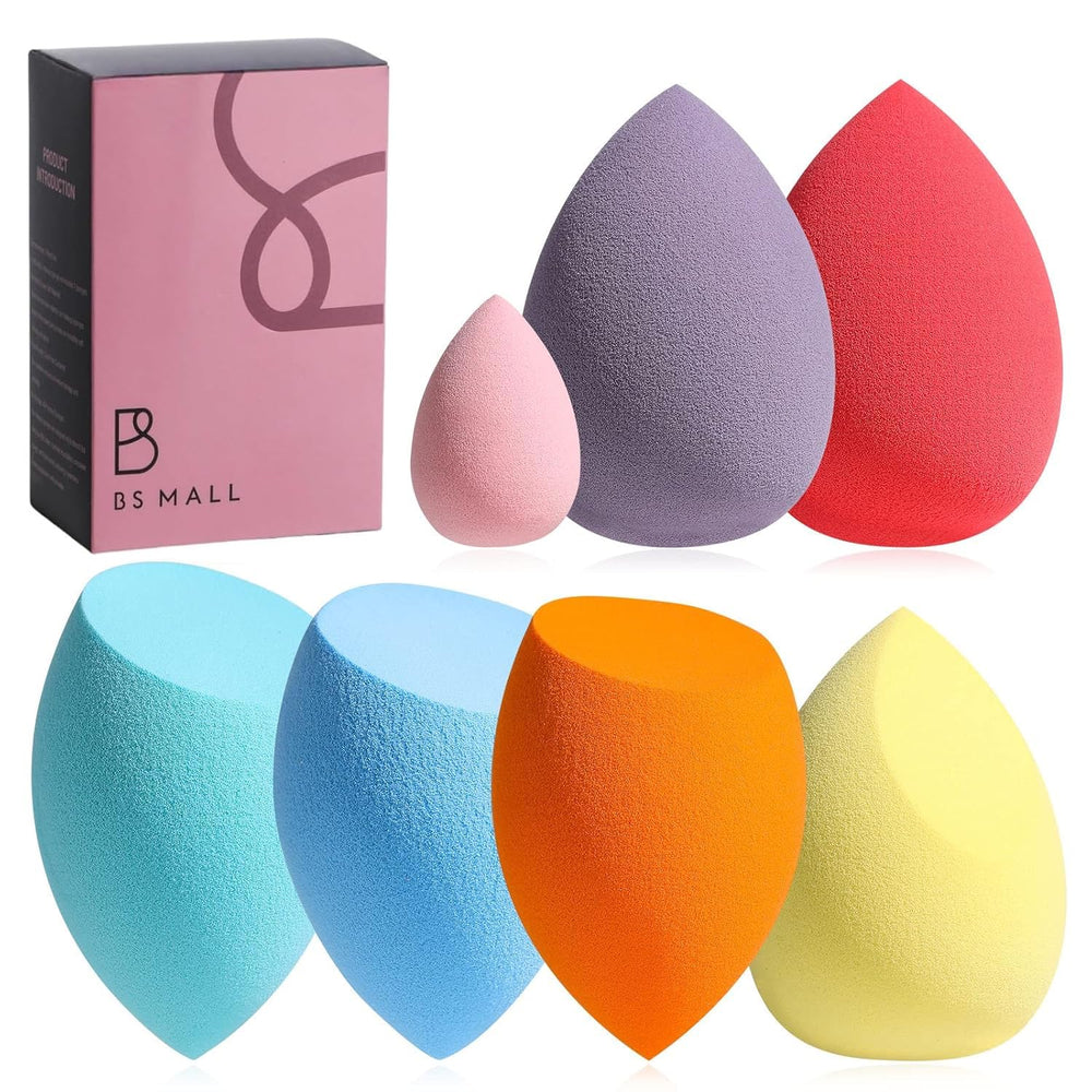 Esponjas BS-MALL en colores, conjunto de 7 piezas para base, corrector y polvo
