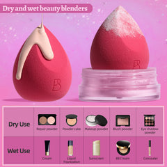 BS-MALL estuche impermeable para esponjas de maquillaje en viaje