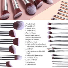 BS-MALL brochas 18 piezas para concealer bajo ojos, cobertura precisa