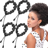 Bswox conjunto de 4 coletas satinadas negras para estilos diarios sin tirones.