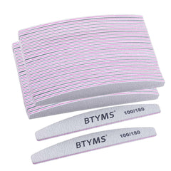 BTYMS lima doble cara 100/180 grano para limar uñas con precisión.