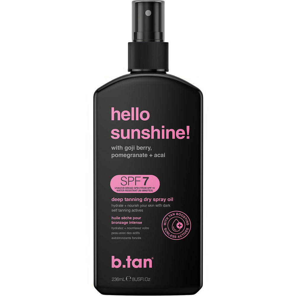 b.tan huile de bronzage SPF7 spray sec pour un bronzage progressif