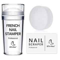 BTArtbox stamper francesa con cabeza de silicona para estampado preciso.