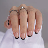 BTArtbox uñas frances jelly cuadradas para un look elegante y piel suave