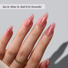 BTArtbox Uñas ojo de gato rosa ombré para un look sofisticado.