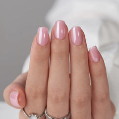BTArtbox uñas Rosa cromado muestran acabado perlado y elegante