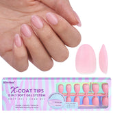 BTArtbox XCOATTIPS Uñas postizas mate almendra, agarre duradero para look natural.