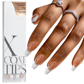 BTArtboxnails extensions en gel brun forme cercueil, allure naturelle et durable.
