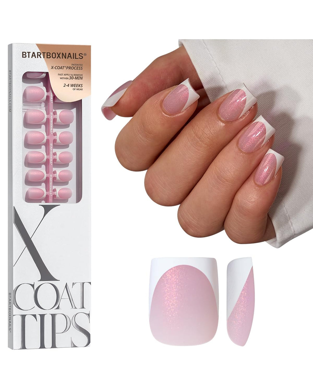 BTArtboxnails francesas con brillo delicado para un acabado de salón en casa