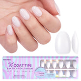BTArtboxnails tips de gel blanco lechoso para uñas naturales
