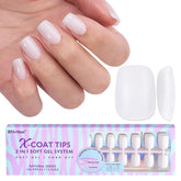 BTArtboxnails tips gel blanco lechoso para aplicación rápida