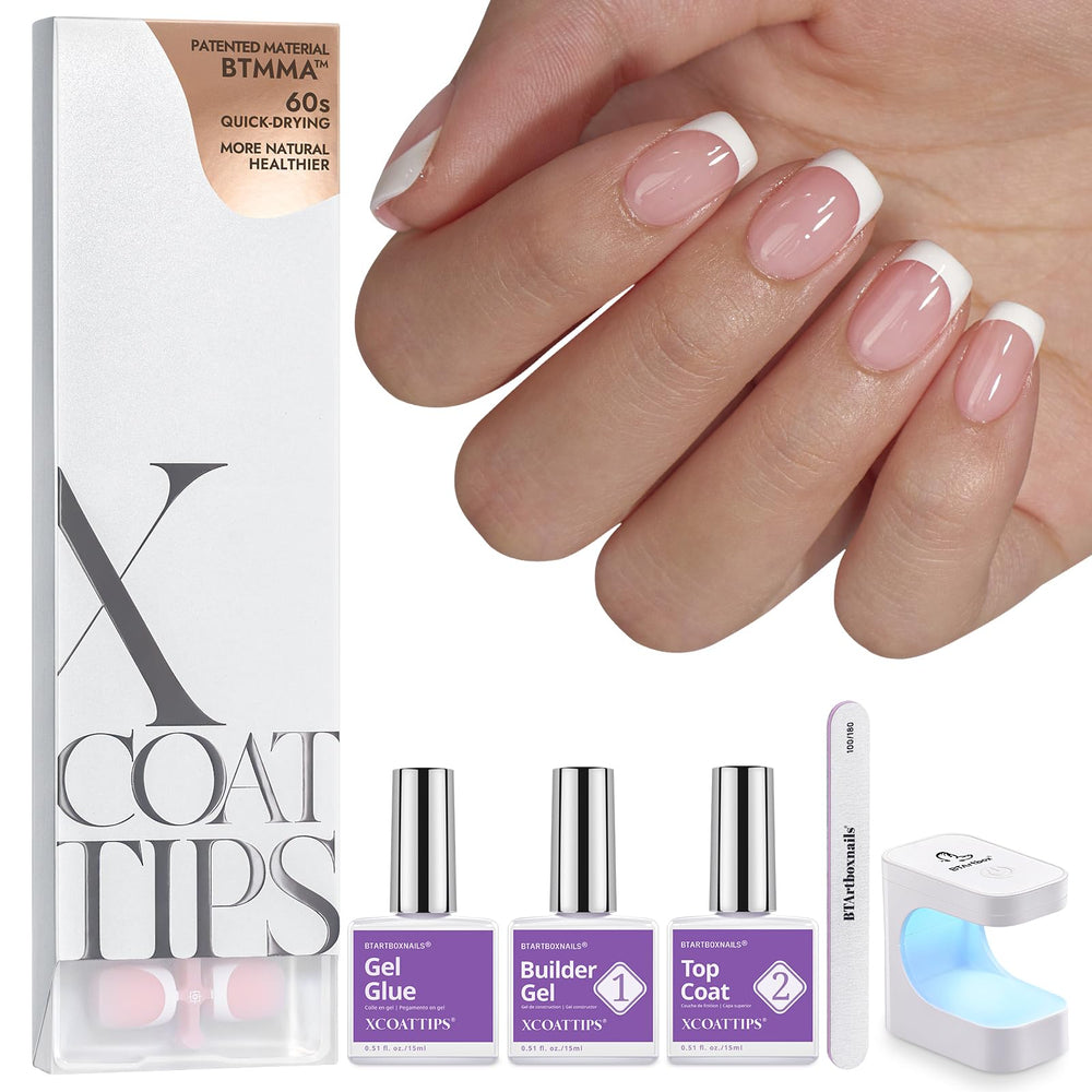 BTArtboxnails XCOATTIPS: caja del kit para manicura francesa, ideal para empezar en casa.