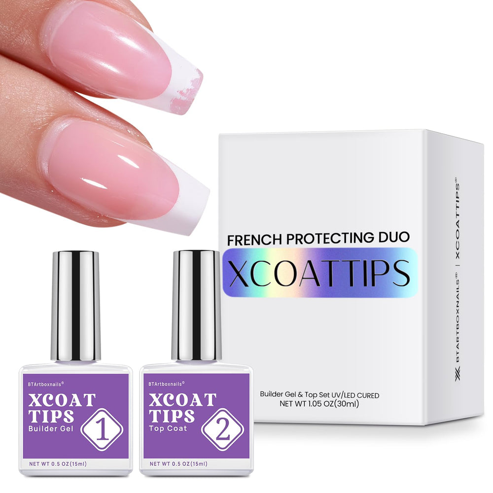 BTArtboxnails XCOATTIPS: gel de builder para frances con protección prolongada