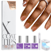 BTArtboxnails Frances punta marrón extracorto cuadrado para manicura rápida y profesional