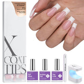BTArtboxnails XCOATTIPS tips franceses autoadheribles, duraderos para manicura rápida