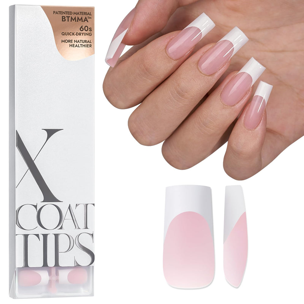 BTArtboxnails XCOATTIPS: ongles blancs French tip pour une manucure soignée