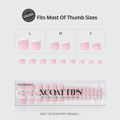 BTArtboxnails XCOATTIPS: seis tallas para ajuste preciso en el dedo gordo