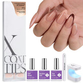 BTArtboxnails XCOATTIPS: uñas francesas almendra para manicuras caseras